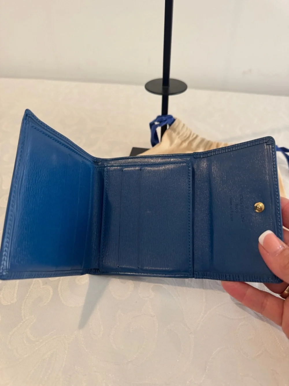 Louis Vuitton Epi Leather Small Wallet in Blue